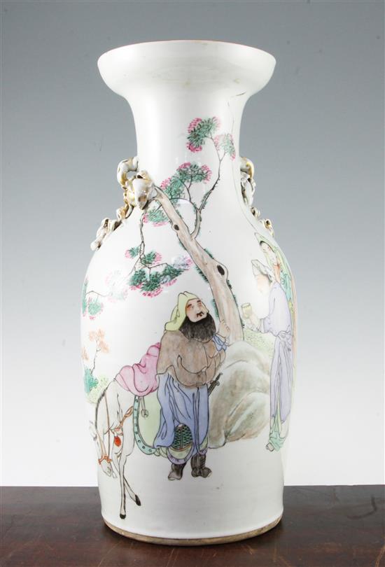 A Chinese famille rose baluster vase, Republic period, 43.5cm